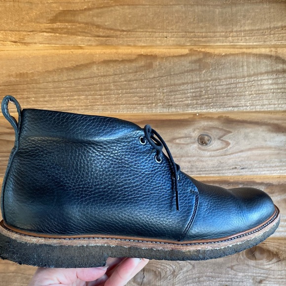 G.H.Bass & Co. Black Pebbled Leather Carl Boots - Picture 1 of 15